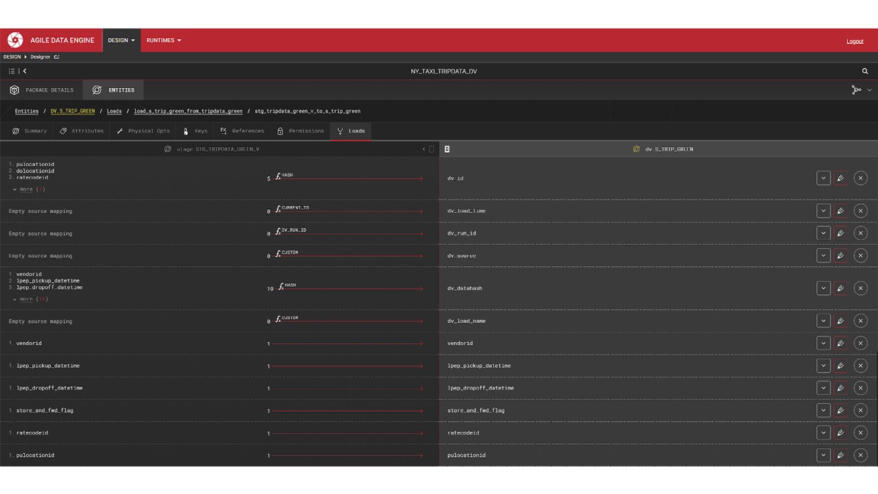 screenshot of Agile Data Engine